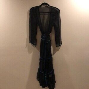 Sheer black beach cover up